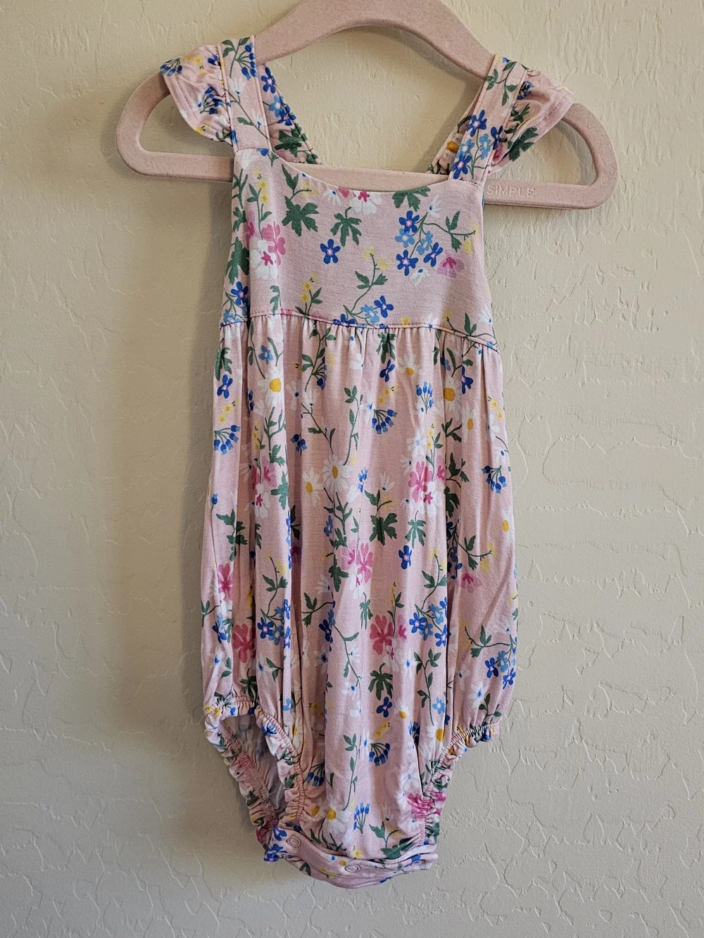 Posh Peanut Nicole Ruffled Capsleeve Bubble Romper 2T